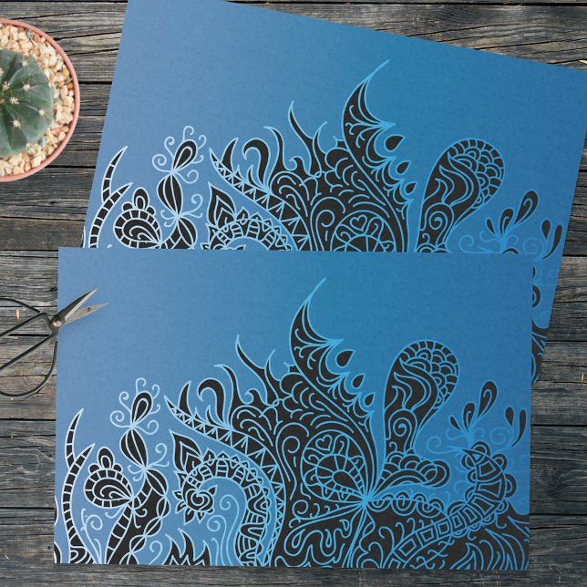 Hand Drawn Abstract Tribal Hippie Doodle Bohemian Tissue Paper (Creator Uploaded)