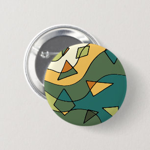 Hand drawn abstract vintage design 6 cm round badge