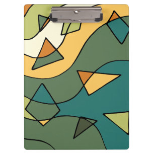 Hand drawn abstract vintage design clipboard