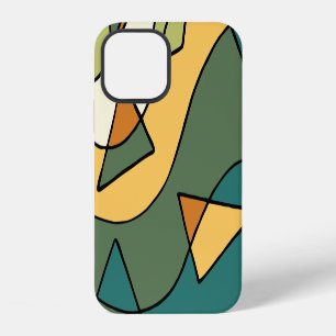Hand drawn abstract vintage design iPhone 12 case