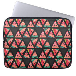 Hand Drawn Abstract Watermelon Pattern Laptop Sleeve