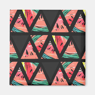 Hand Drawn Abstract Watermelon Pattern Magnet