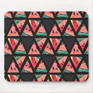 Hand Drawn Abstract Watermelon Pattern Mouse Pad