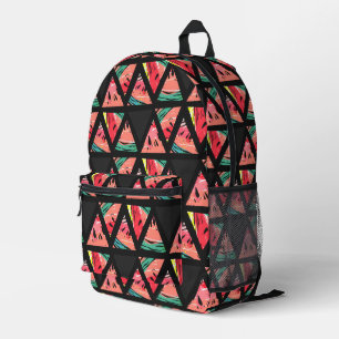 Hand Drawn Abstract Watermelon Pattern Printed Backpack