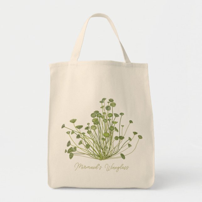 Hand drawn Acetabularia Seaweed  Tote Bag (Front)