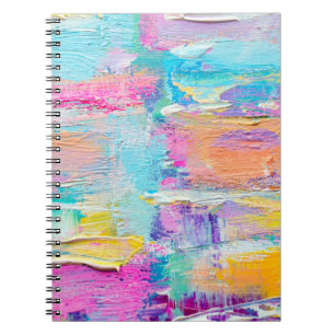 Hand drawn acrylic painting. Abstract art backgrou Notebook