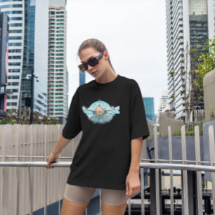 Hand Drawn Aeroplane Cat T-Shirt