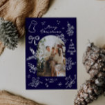 Hand Drawn Arch Photo Christmas Card<br><div class="desc">This hand drawn Christmas card template featuring cute hand drawn elements and a retro themed font pairing. Edit all wording and colours to make this holiday card fit your own personal style.</div>