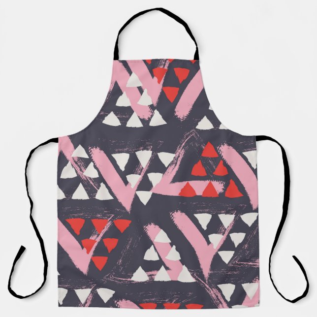 Hand-Drawn Artistic Pattern Display Apron (Front)