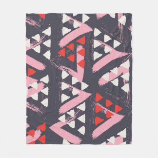 Hand-Drawn Artistic Pattern Display Fleece Blanket