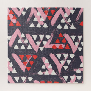 Hand-Drawn Artistic Pattern Display Jigsaw Puzzle