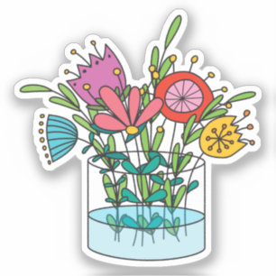 Hand Drawn Artwork Custom-Cut Vinyl Sticker