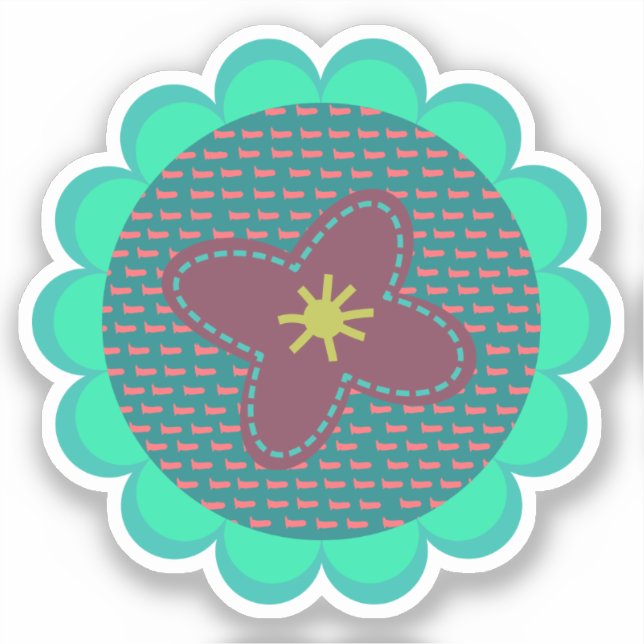 Hand Drawn Artwork Custom-Cut Vinyl Sticker (Front)