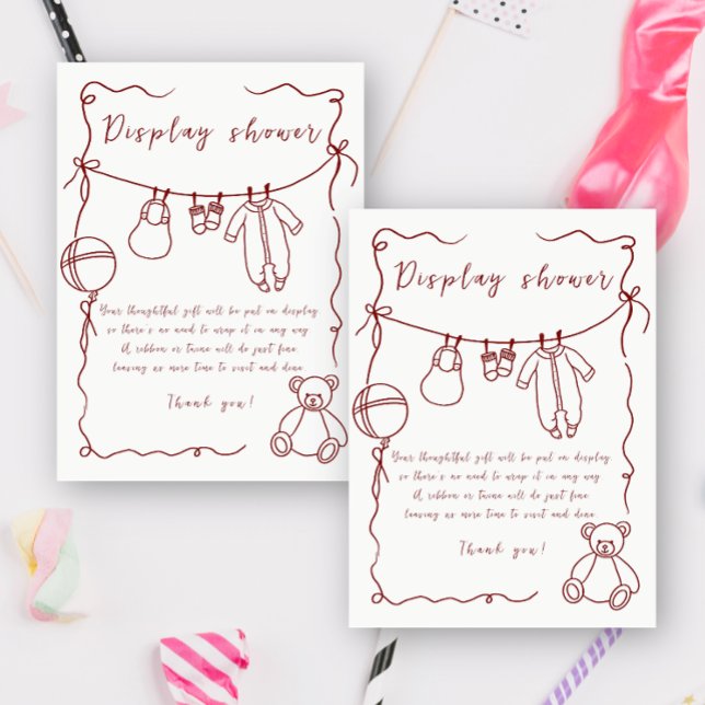 Hand drawn baby shower - display shower card (Creator Uploaded)