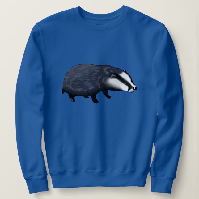 Hand Drawn Badger Illustration Design Sweatshirt (Design Front)