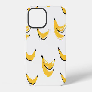Hand-drawn bananas, stylish seamless pattern. iPhone 12 case