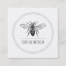 Hand Drawn Bee In Circle