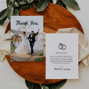 Hand Drawn Best Day Ever Wedding Thank You Card