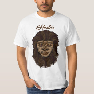 Hand drawn Bigfoot Sasquatch Swamp Ape Hunter T-Shirt