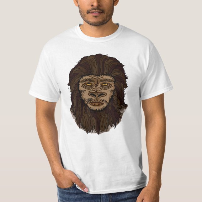 Hand drawn Bigfoot Sasquatch Swamp Ape T-Shirt (Front)
