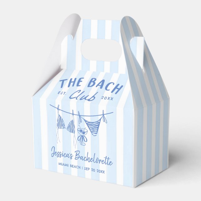 Hand Drawn Bikinis Coastal Bachelorette Weekend Favour Box (Front Side)