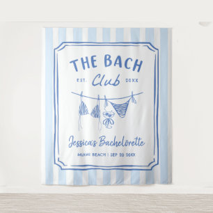 Hand Drawn Bikinis Coastal Bachelorette Weekend Tapestry