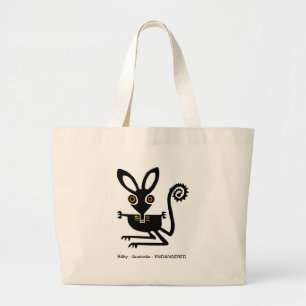 Hand drawn BILBY - Australia -Wildlife -Nature Large Tote Bag