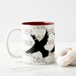 Hand-drawn Bird Tea Duck Two-Tone Coffee Mug