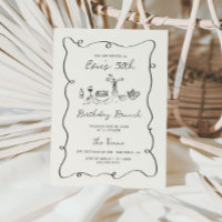 Hand Drawn Birthday Brunch Squiggle Frame