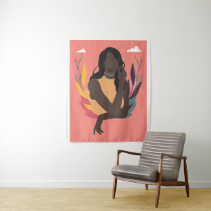 Hand Drawn Black Awareness Day Concept Fun 1/3 Tapestry