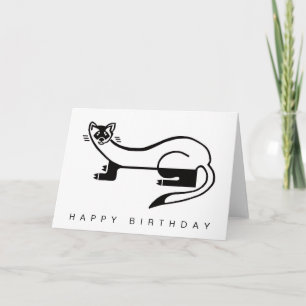 Hand drawn Black-footed FERRET- Wild animals Card
