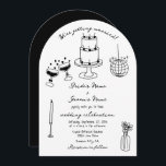 Hand Drawn Black Illustrations Doodles Wedding Invitation<br><div class="desc">A unique hand drawn illustration wedding design suite in black white. This contemporary modern wedding design is ideal for all seasons, Spring, Summer, Fall, Winter. A contemporary, fun and cute wedding hand drawn design. A black and white hand illustrated and hand written themed wedding invitation design with modern elegant elements....</div>