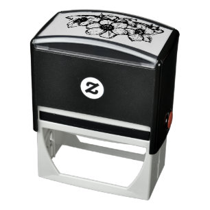 Hand drawn bloom self-inking stamp