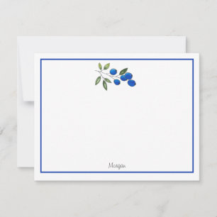 Hand Drawn Blueberries 2 Card