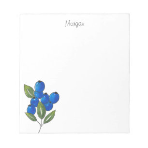 Hand Drawn Blueberries Notepad