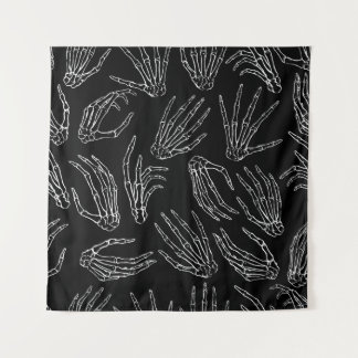 Hand-Drawn Bones, Engraving Style Background. Tapestry