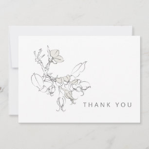 Hand-Drawn Botanical Simple Funeral Thank You