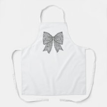 Hand-Drawn Bow Apron