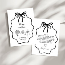 Hand Drawn Bow Floral To My Mother On My Wedding