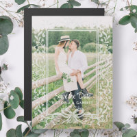 Hand Drawn Bow/Photo Save the Date