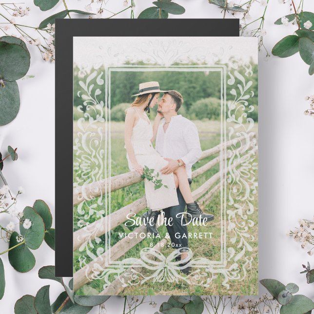 Hand Drawn Bow/Photo Save the Date (Creator Uploaded)