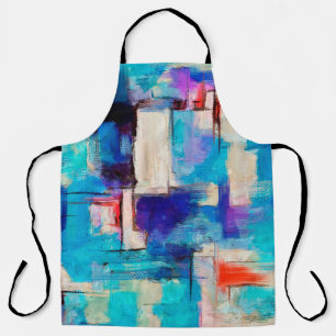 Hand drawn bright painting, background in impressi apron