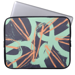 Hand drawn brush hipster pattern in. Stylish geome Laptop Sleeve