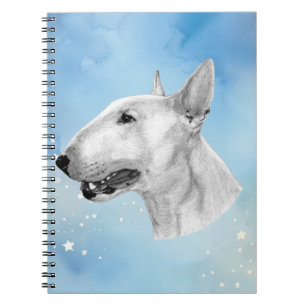 Hand Drawn Bull Terrier Artwork Notebook