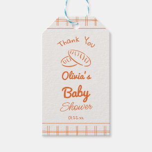 Hand Drawn Bun In The Oven Neutral Baby Shower Gift Tags