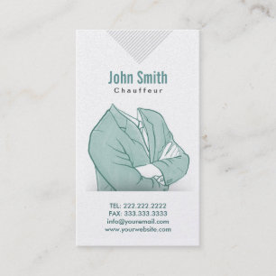 Hand Drawn Businessman Chauffeur Business Card