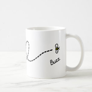 hand drawn buzzy fly mug