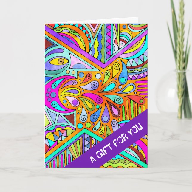 Hand Drawn By EDDArt - Blah Blah Blah 1 Card (Front)