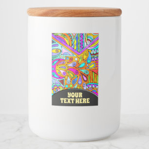 Hand Drawn By EDDArt - Blah Blah Blah 1 Food Label