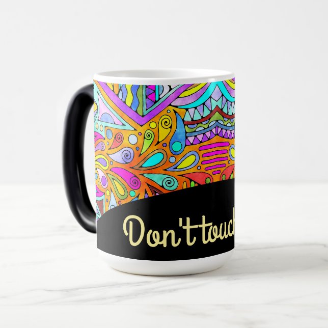 Hand Drawn By EDDArt - Blah Blah Blah 1 Magic Mug (Front Left)
